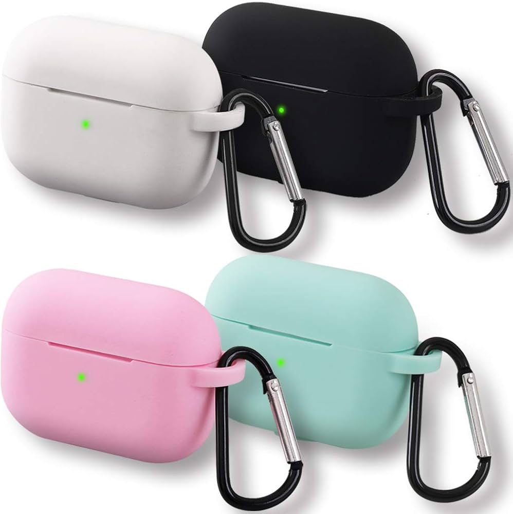 Premium Silicone Case for Wireless Earbuds – Shockproof Protective Cover with Keychain