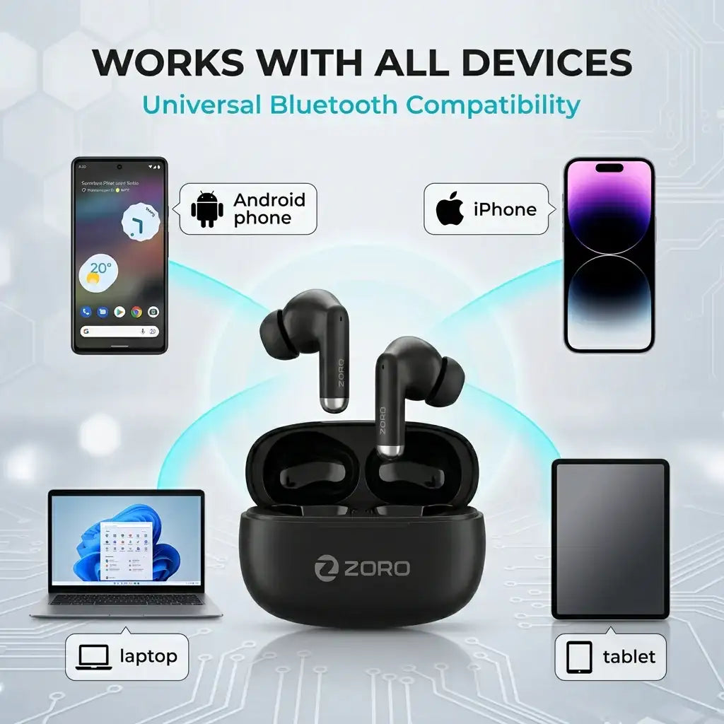 Zoro ZX2 wireless Bluetooth earbuds with charging case - Zygo Store Pakistan