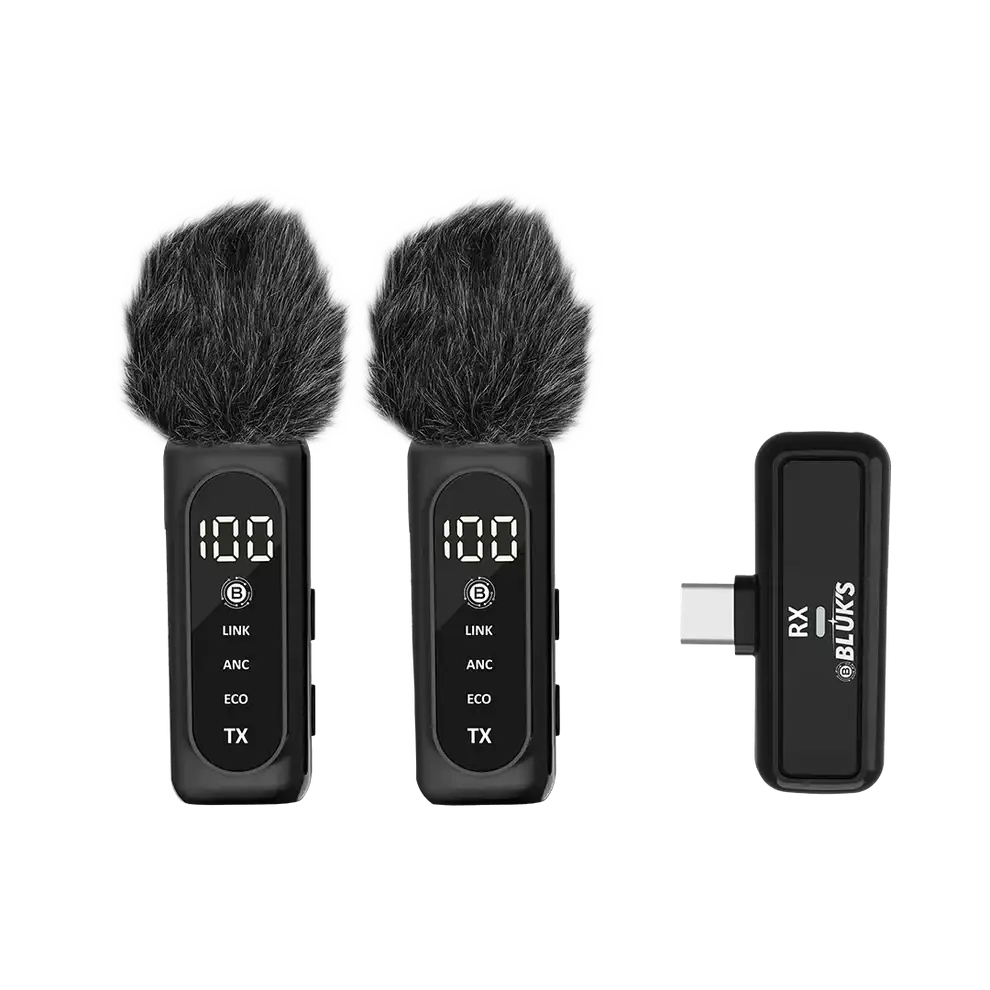 BX-119 Voxnix-Pro dual wireless lavalier mic system - Zygo Store Pakistan