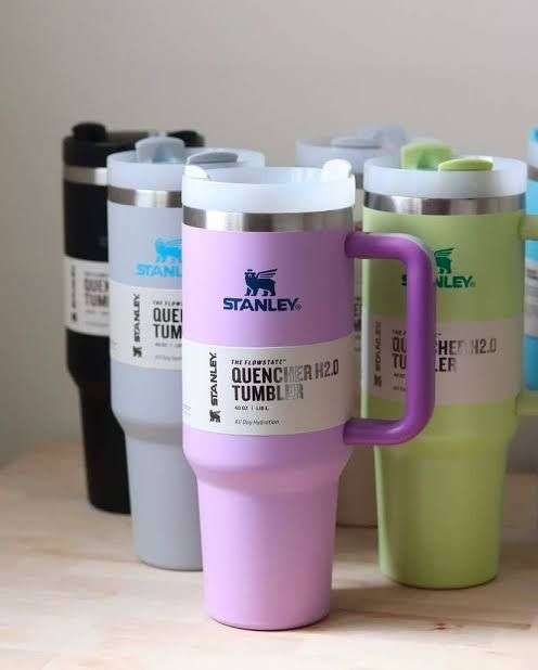 40oz insulated stainless steel tumbler with handle and straw - Zygo Store Pakistan