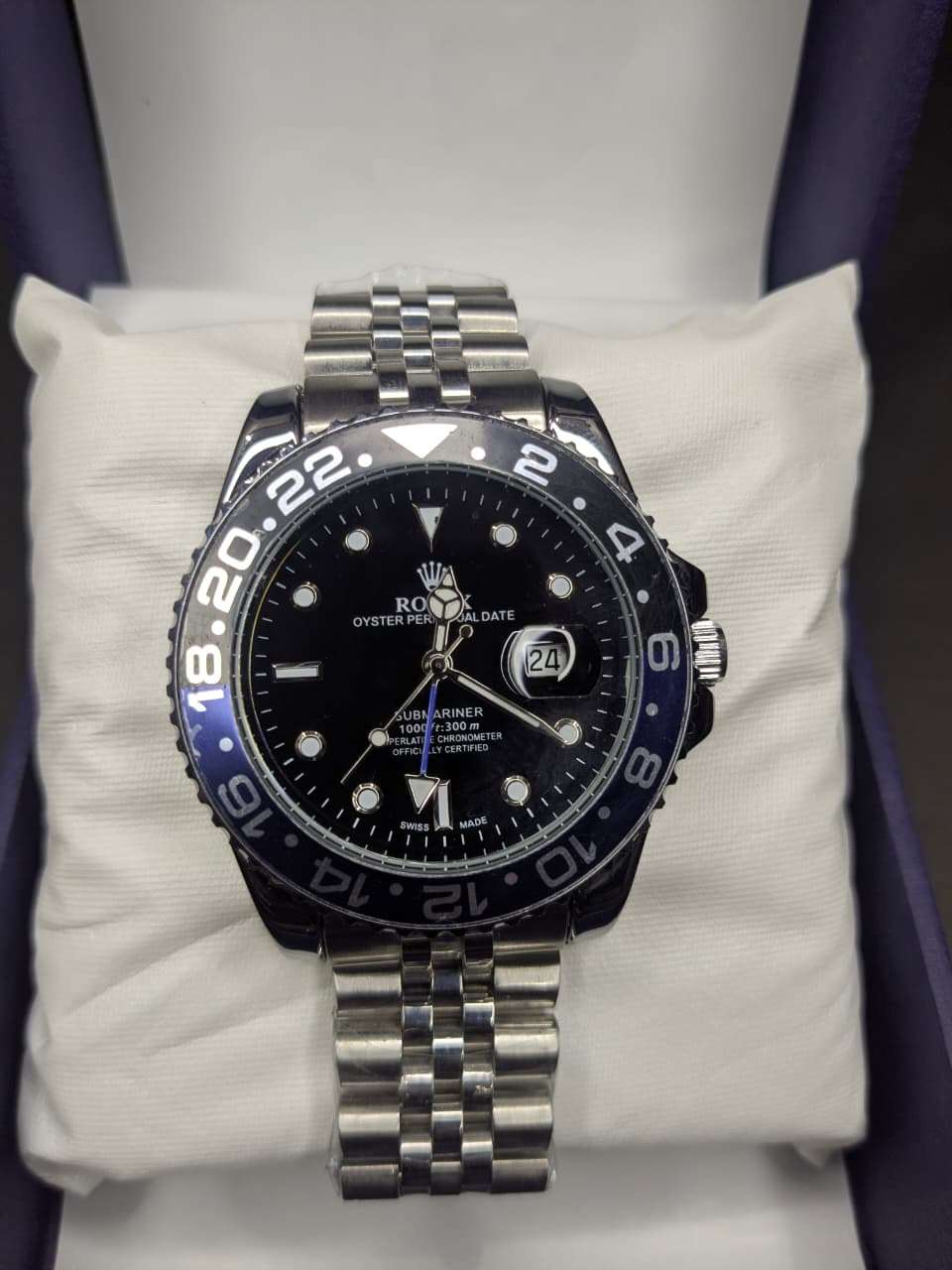 Luxury Blue and Black Dial Quartz Watch business wrist watch - Zygo Store Pakistan