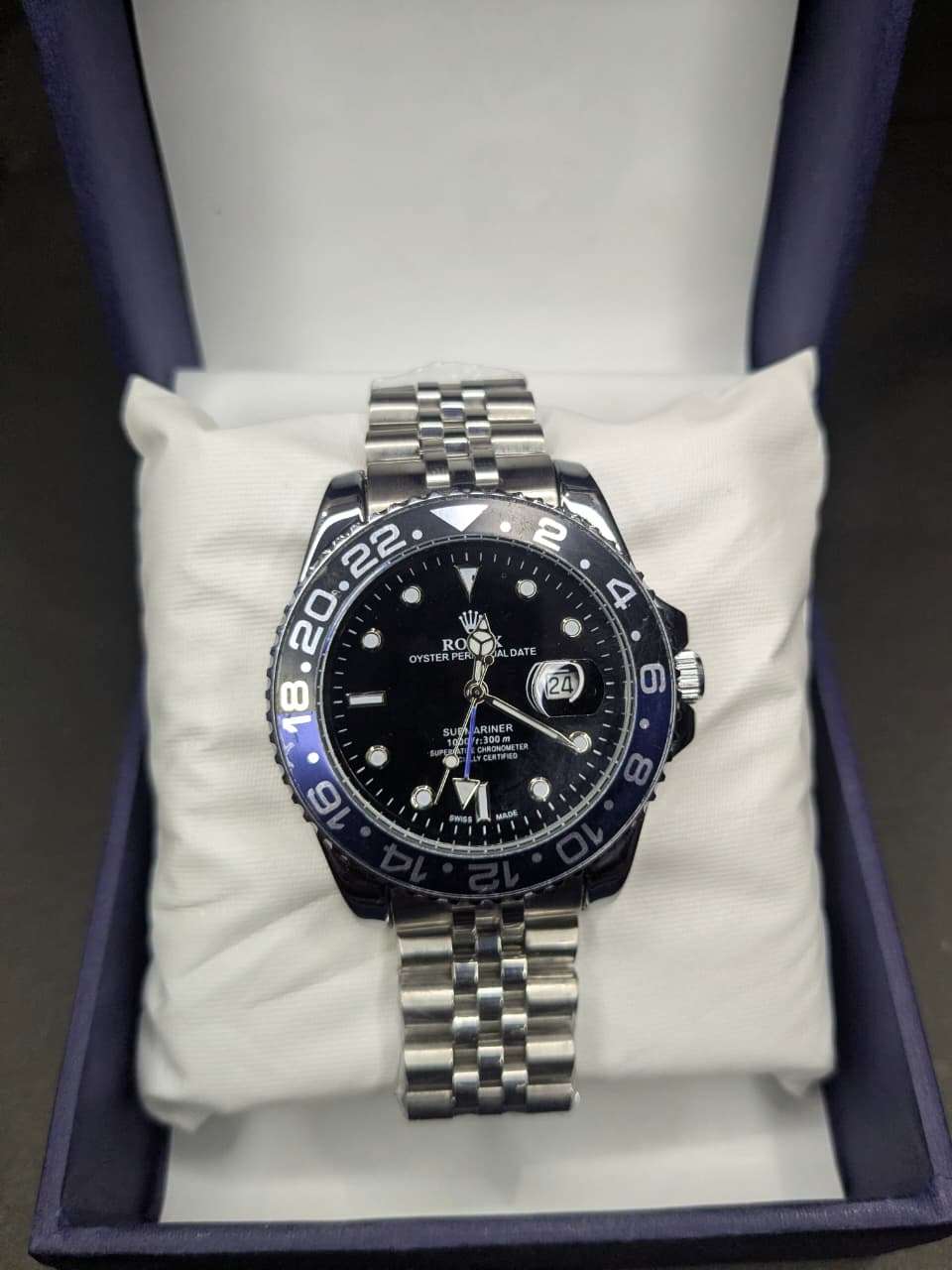 Luxury Blue and Black Dial Quartz Watch business wrist watch - Zygo Store Pakistan