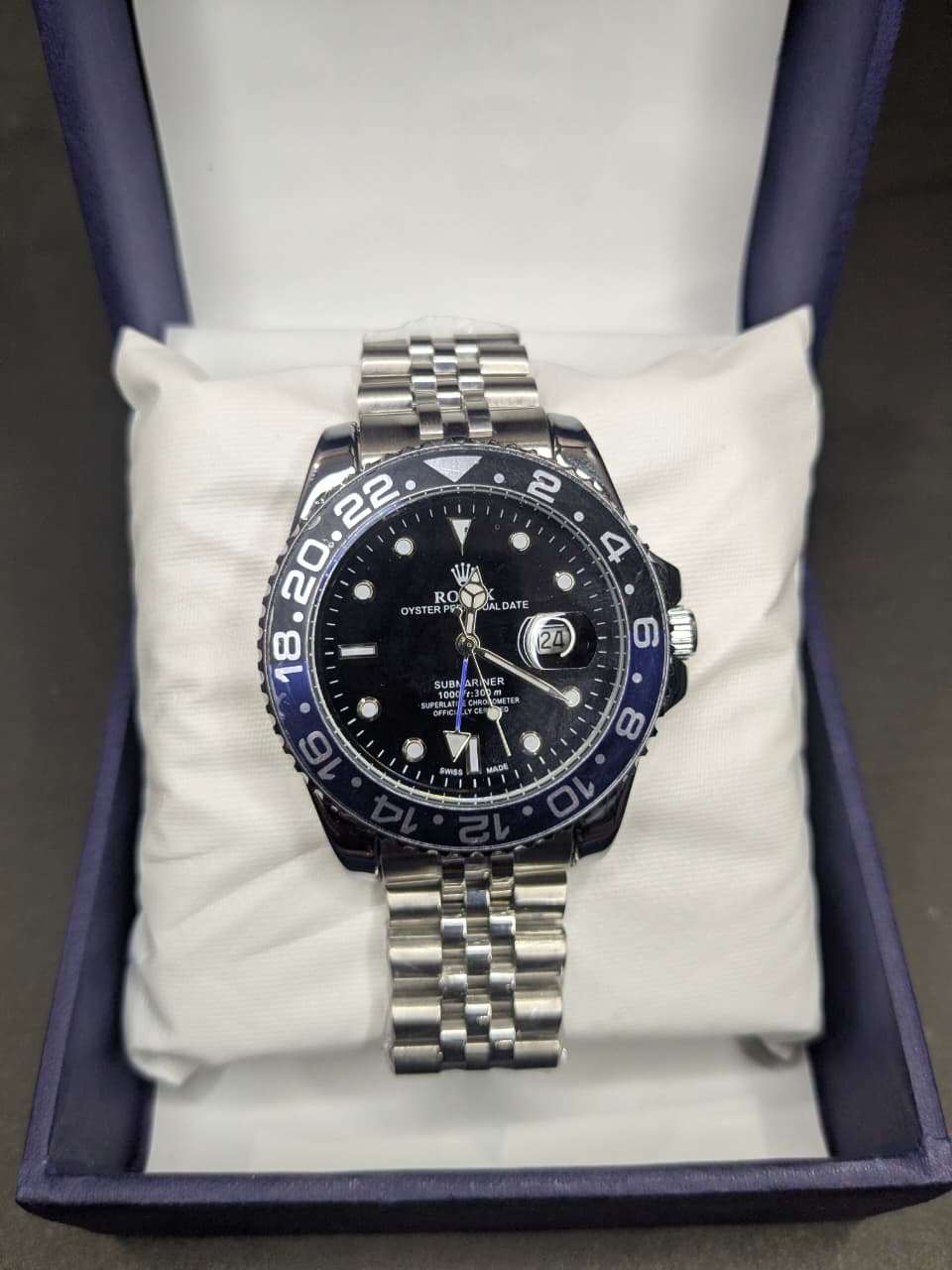 Luxury Blue and Black Dial Quartz Watch business wrist watch - Zygo Store Pakistan