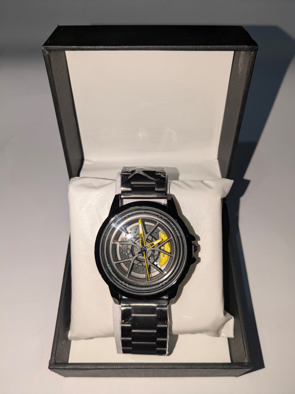 Luxury Rotating Wheel Dial Quartz Watch – Premium Stainless Steel Analog Wrist Watch