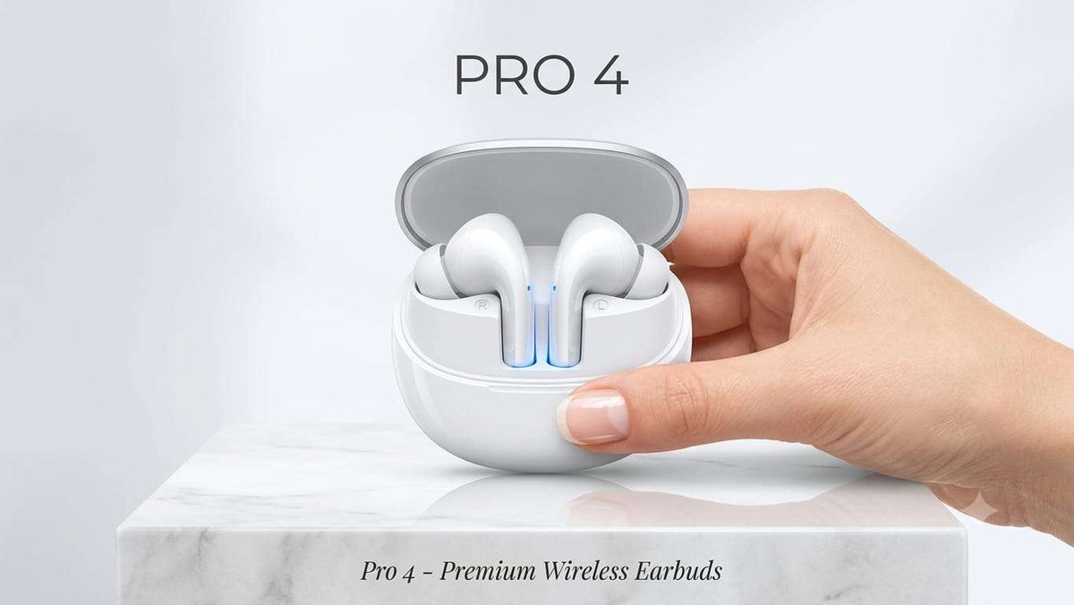 Buds Pro 4 wireless Bluetooth earbuds with HD sound - Zygo Store Pakistan