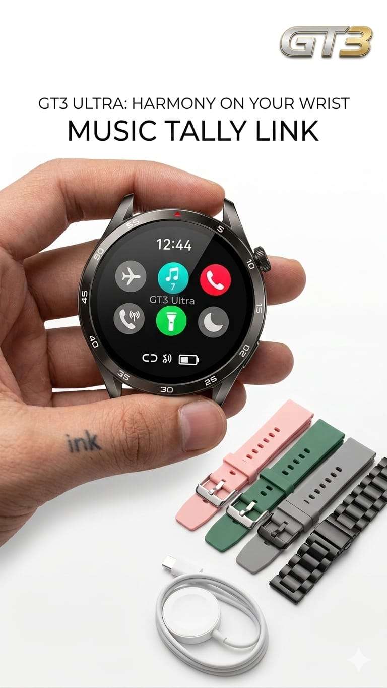 GT3 Style Smart Watch with Bluetooth calling and fitness tracking - Zygo Store Pakistan