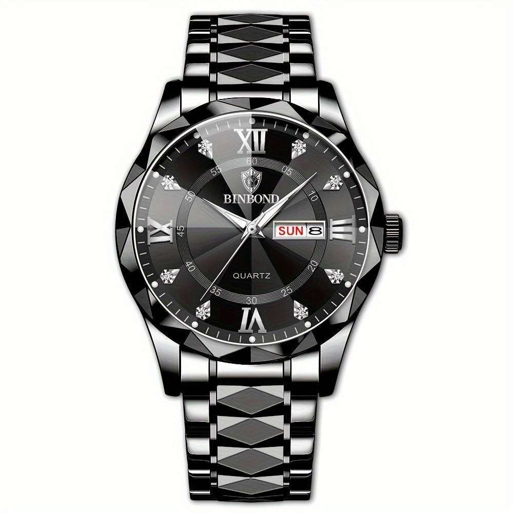 BINBOND Luxury Quartz Watch waterproof stainless steel wrist watch - Zygo Store Pakistan
