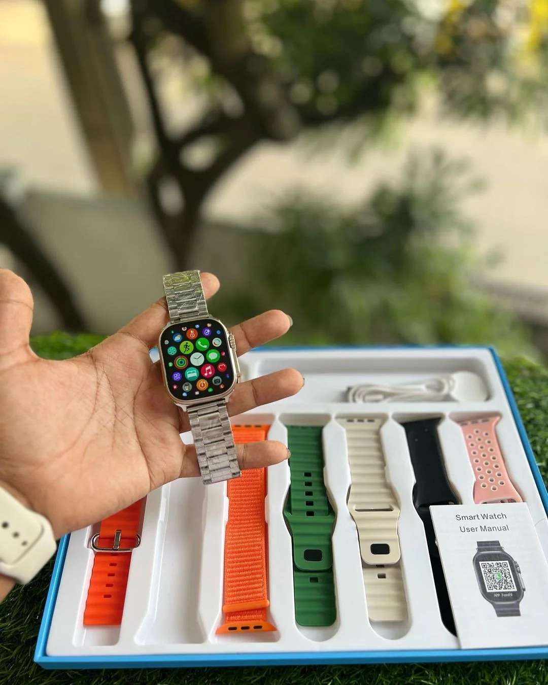 7-in-1 Smart Watch with interchangeable straps Bluetooth calling - Zygo Store Pakistan