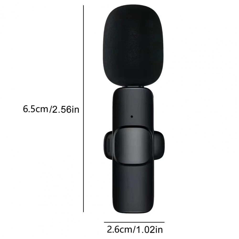 K8 Wireless Lavalier Microphone – Noise Reduction Clip-On Mic for Android & iPhone