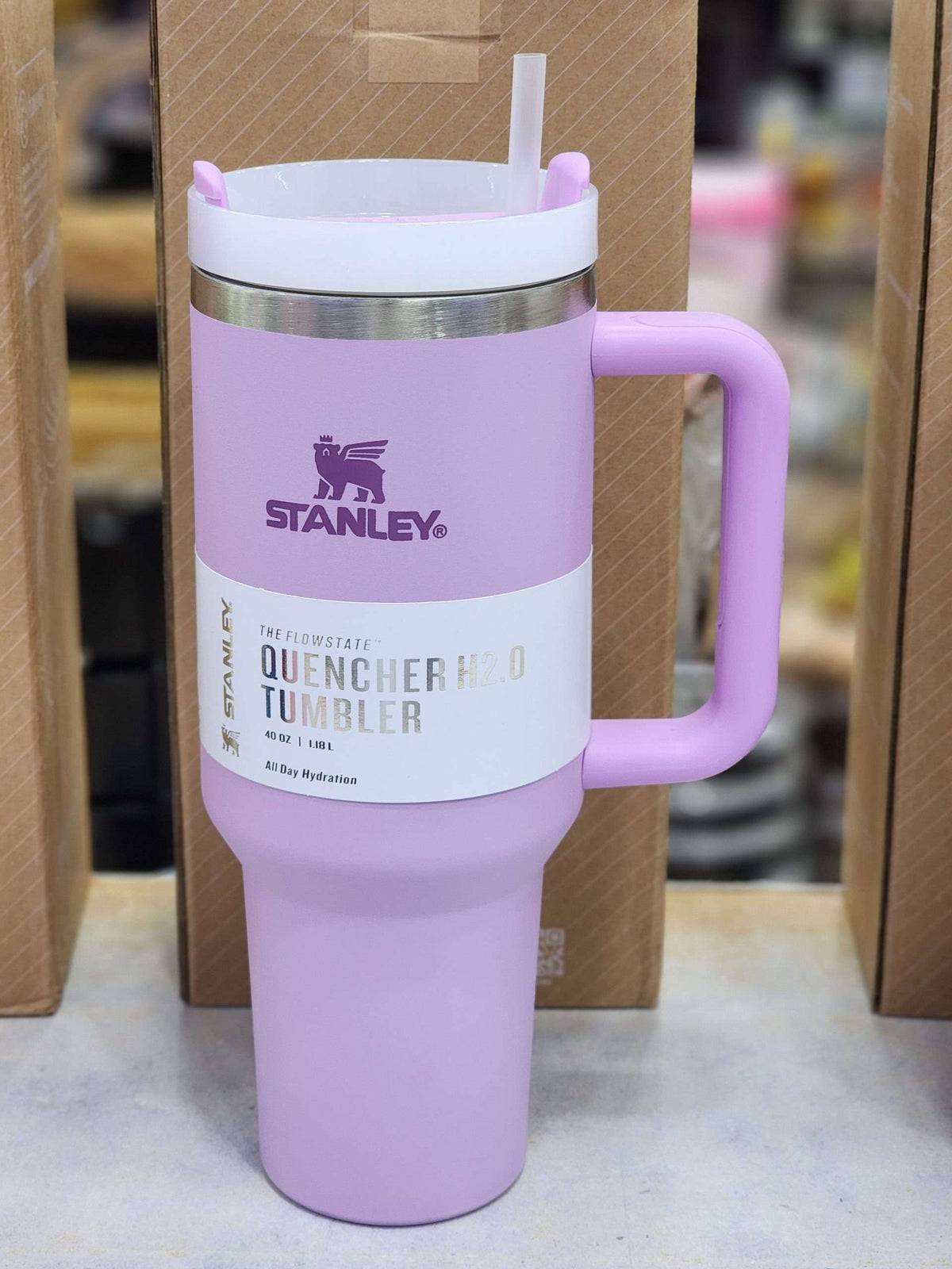40oz insulated stainless steel tumbler with handle and straw - Zygo Store Pakistan