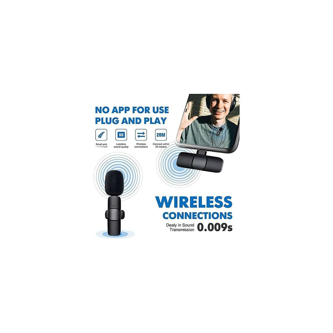 K8 wireless lavalier clip-on microphone noise reduction - Zygo Store Pakistan