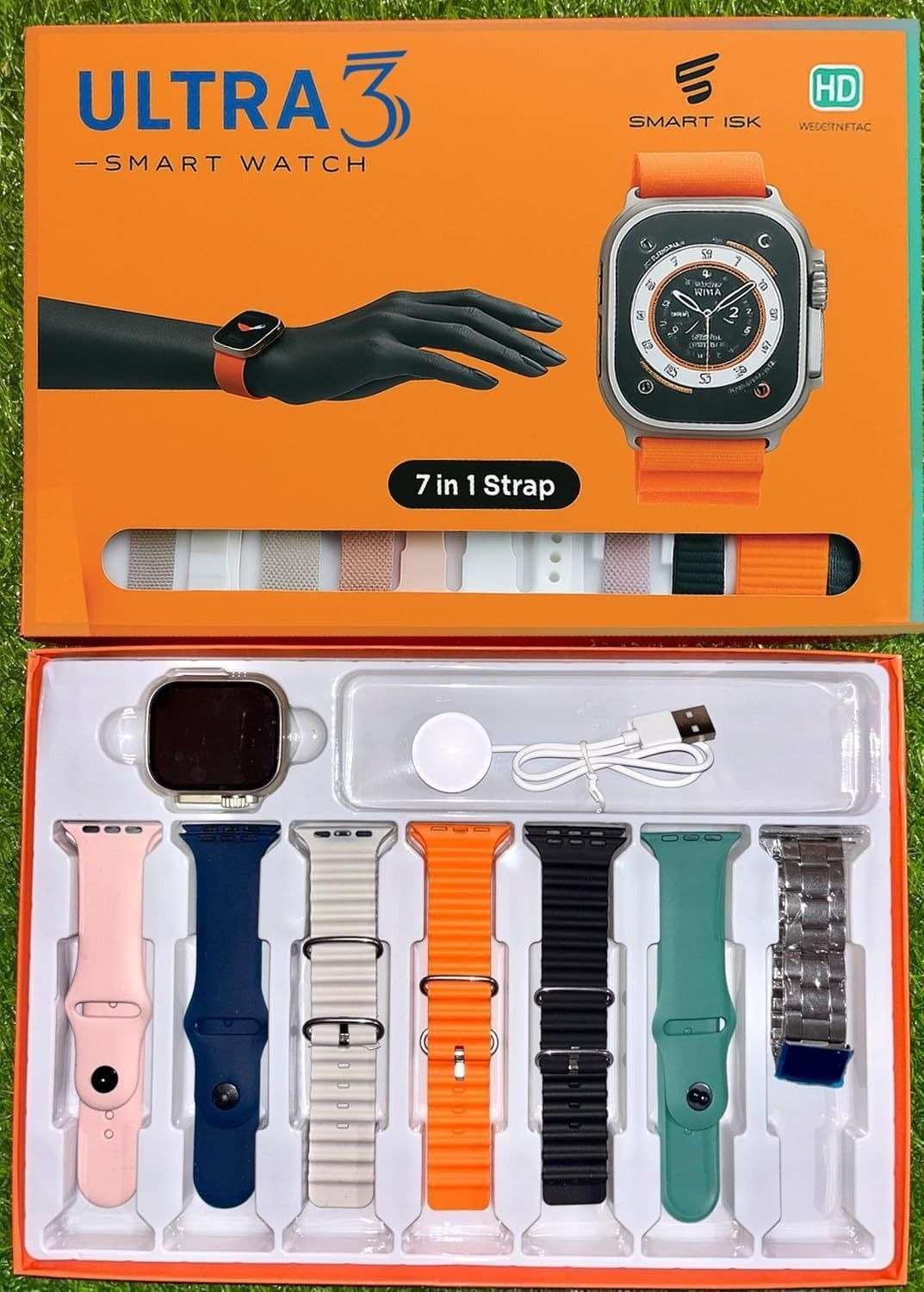 7-in-1 Smart Watch with interchangeable straps Bluetooth calling - Zygo Store Pakistan