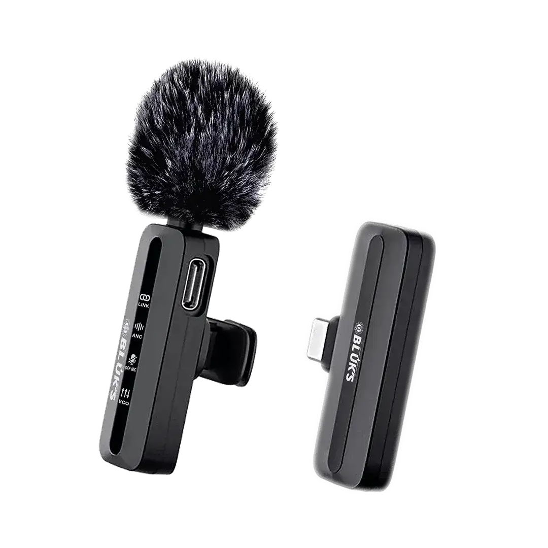BLUK'S BX-115 wireless lavalier ANC clip-on microphone - Zygo Store Pakistan