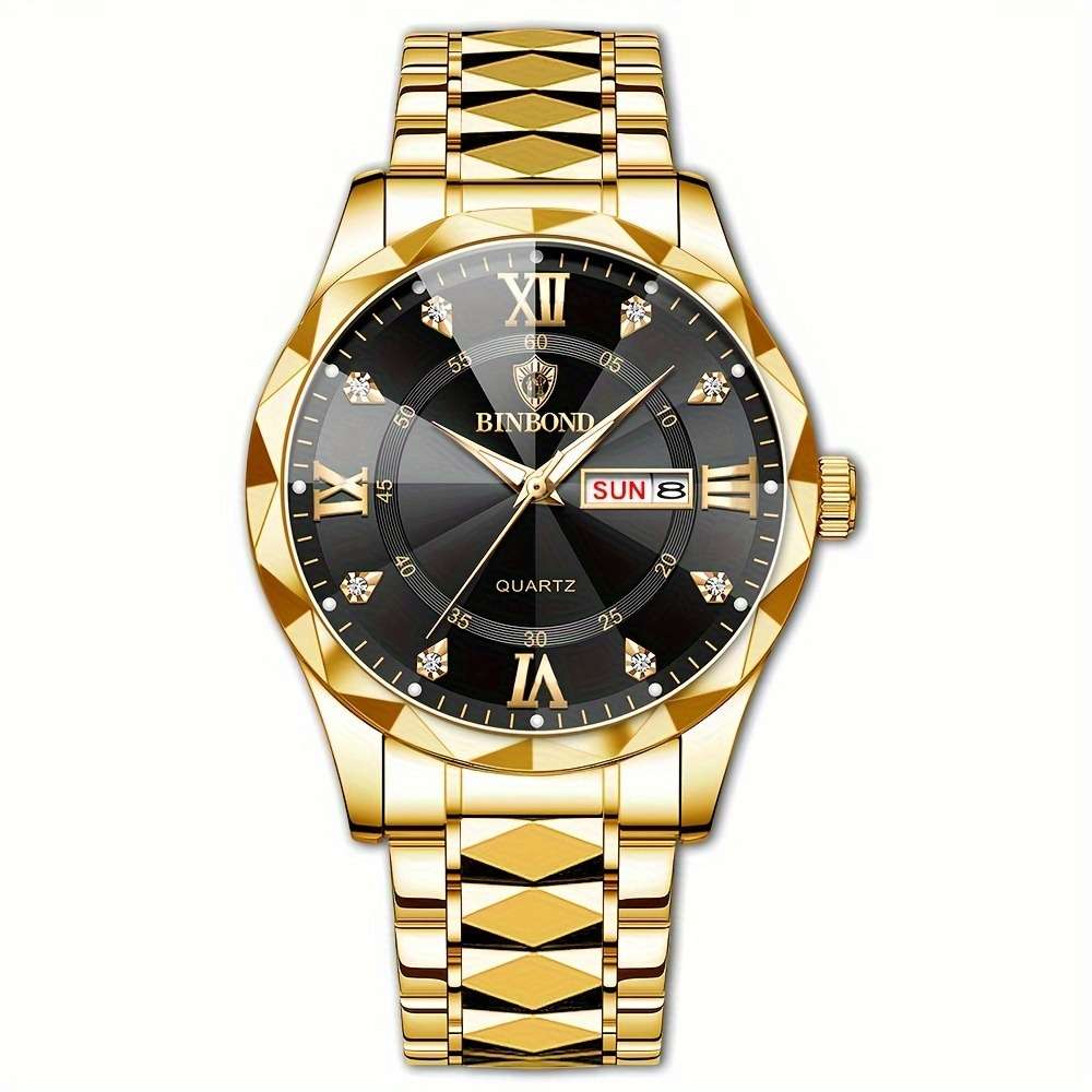 BINBOND Luxury Quartz Watch waterproof stainless steel wrist watch - Zygo Store Pakistan