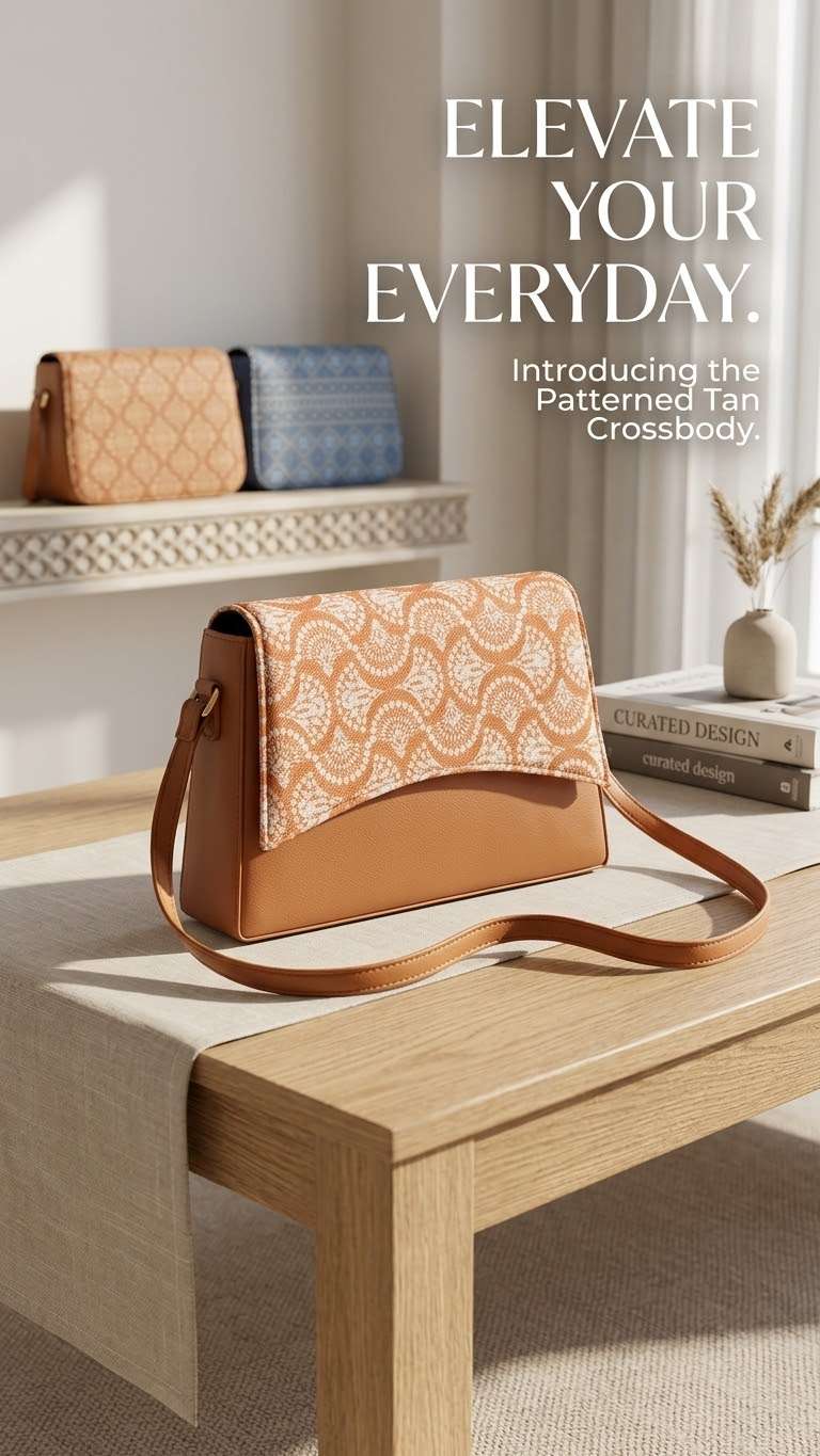 Handmade artisanal patterned crossbody bag for women - Zygo Store Pakistan