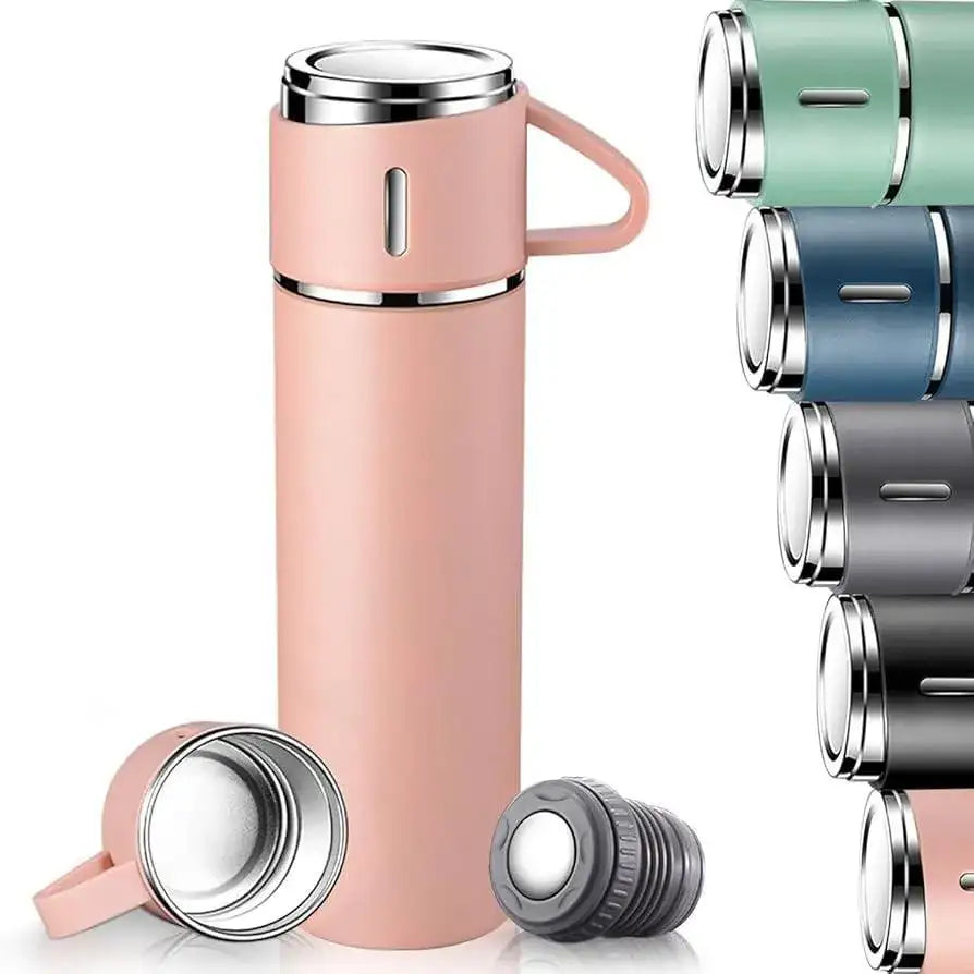 Vacuum Flask Set 500ml Stainless Steel Hot Cold