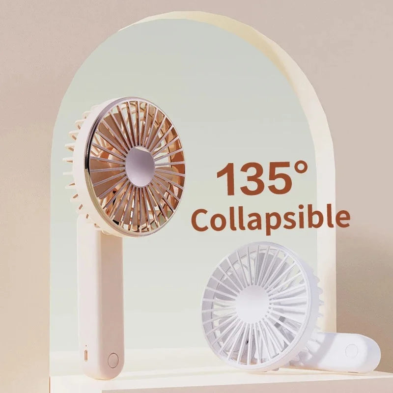 Qualitel Mini USB Rechargeable Fan – Portable 3-Speed Personal Cooling Fan