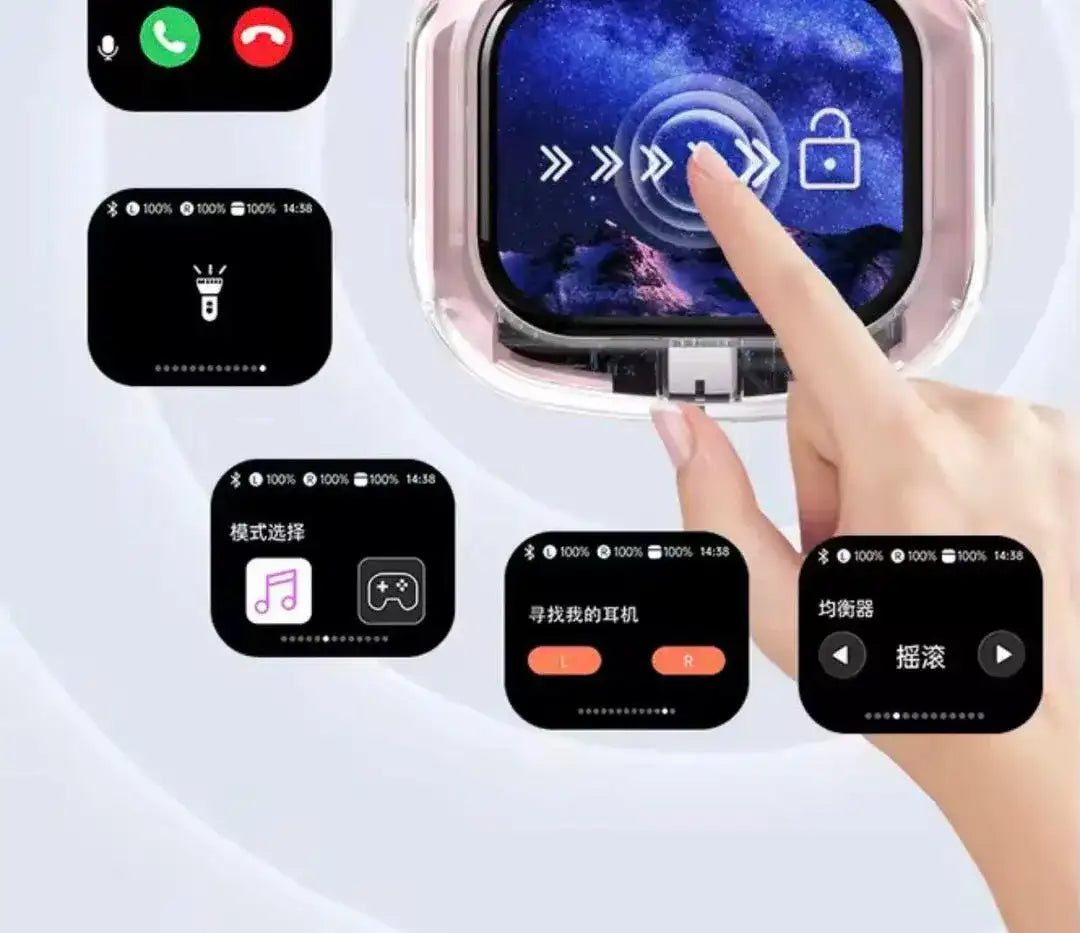 Wireless Transparent Earbuds with Smart Touch Controls
