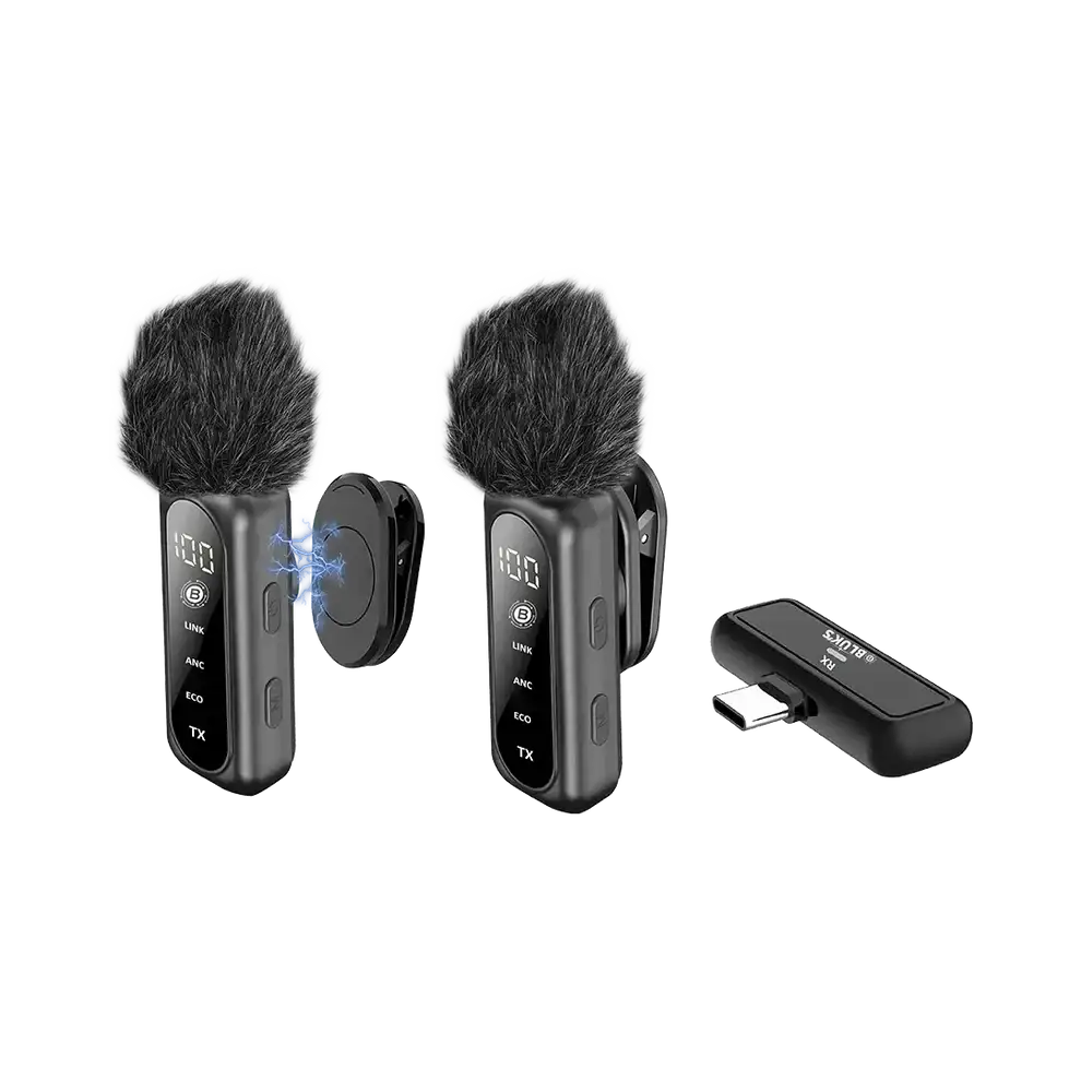 BX-119 Voxnix-Pro dual wireless lavalier mic system - Zygo Store Pakistan