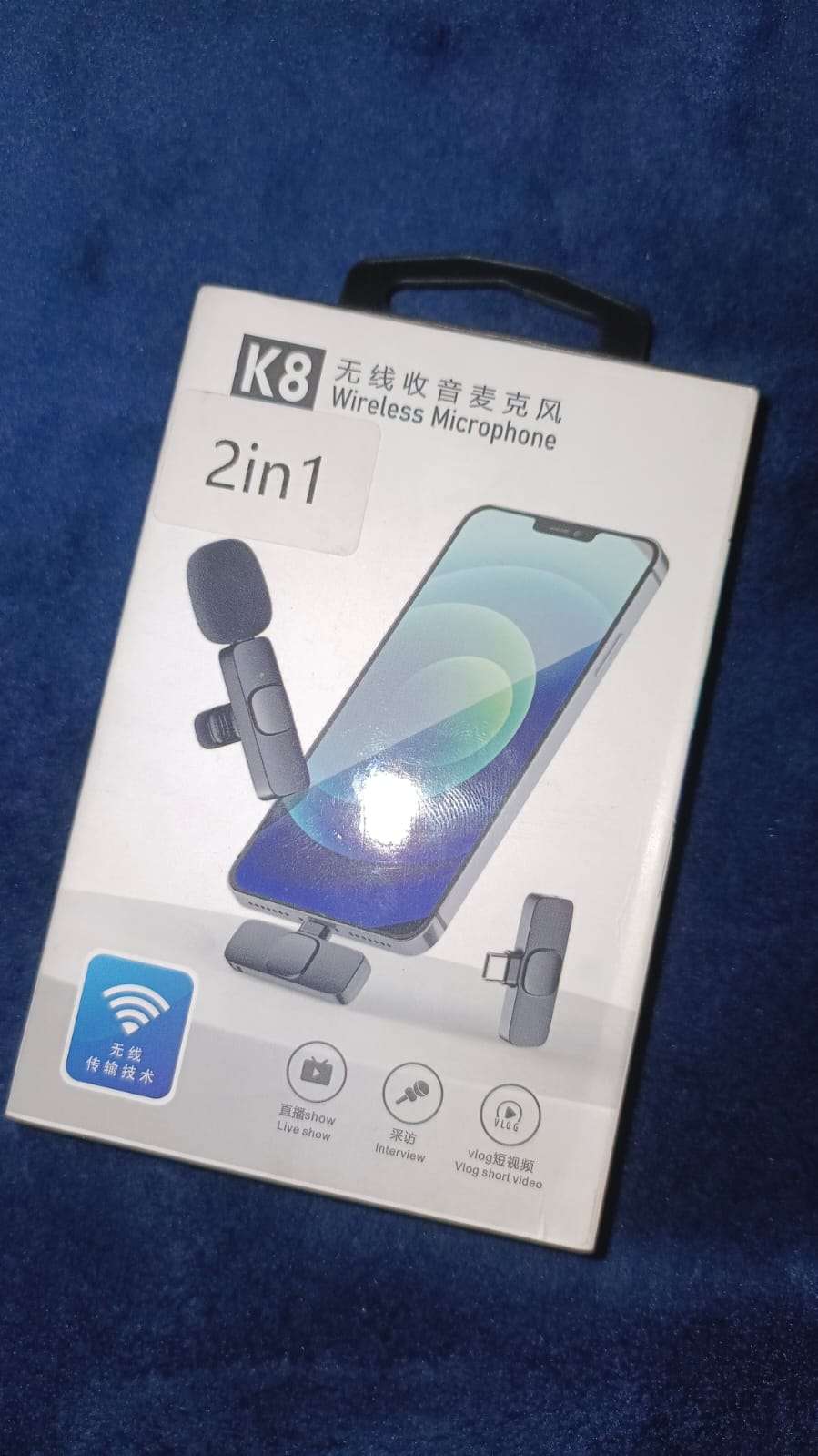 ワイヤレスマイク K8 K8 Wireless Lavalier Microphone – Noise Reduction Clip-On Mic for