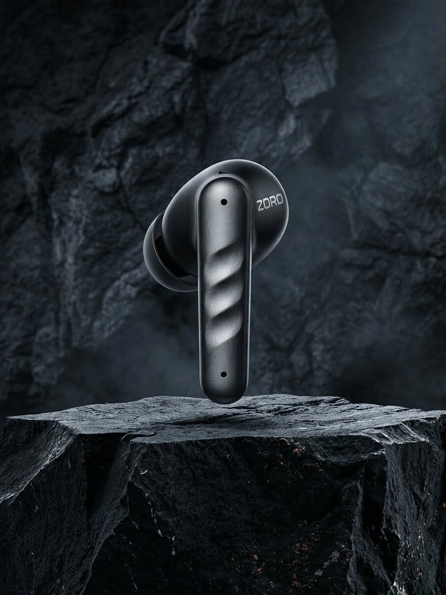 Zoro ZT Carbon Wireless Earbuds – Bluetooth 5.3 ENC TWS Earbuds with Deep Bass