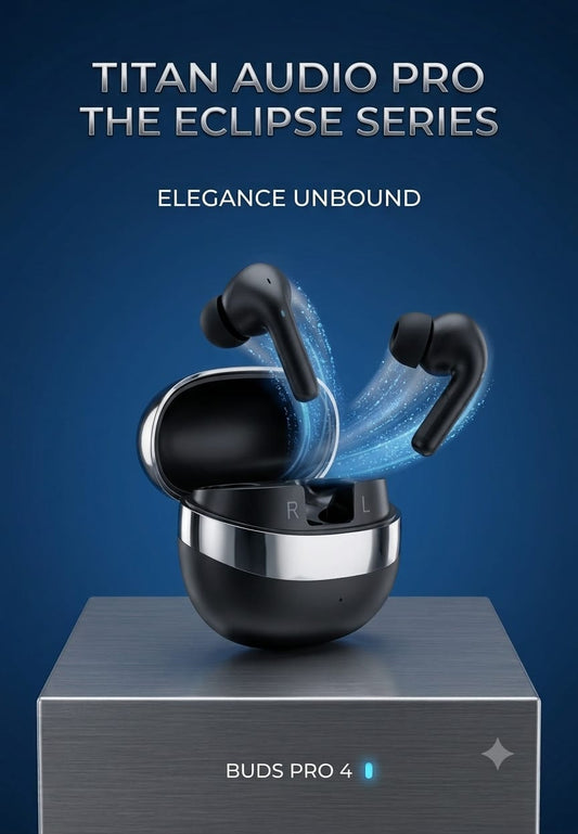 Buds Pro 4 Wireless Bluetooth Earbuds with HD Sound & Charging Case