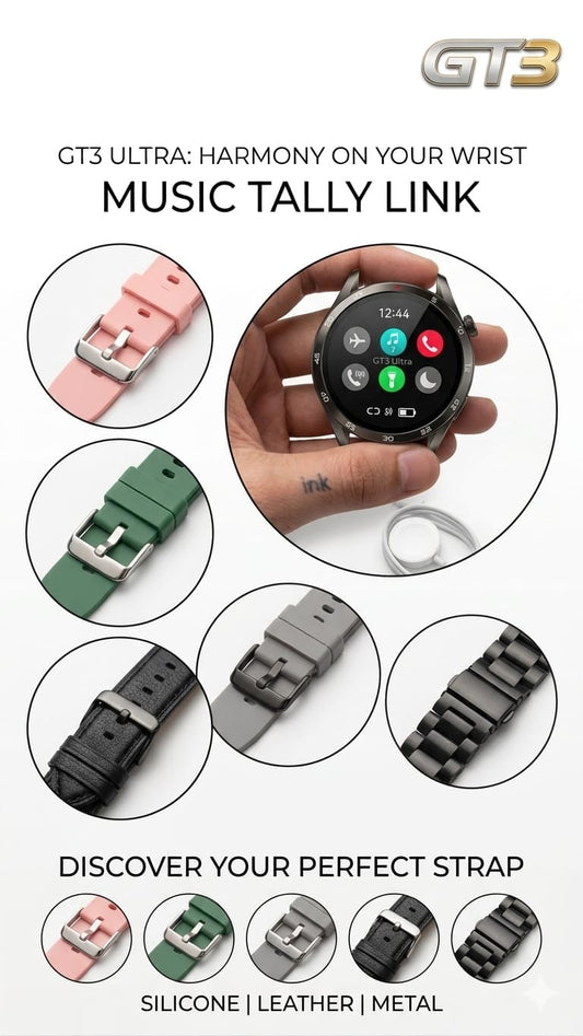 GT3 Style Smart Watch – Bluetooth Calling Fitness Smartwatch for Android & iPhone