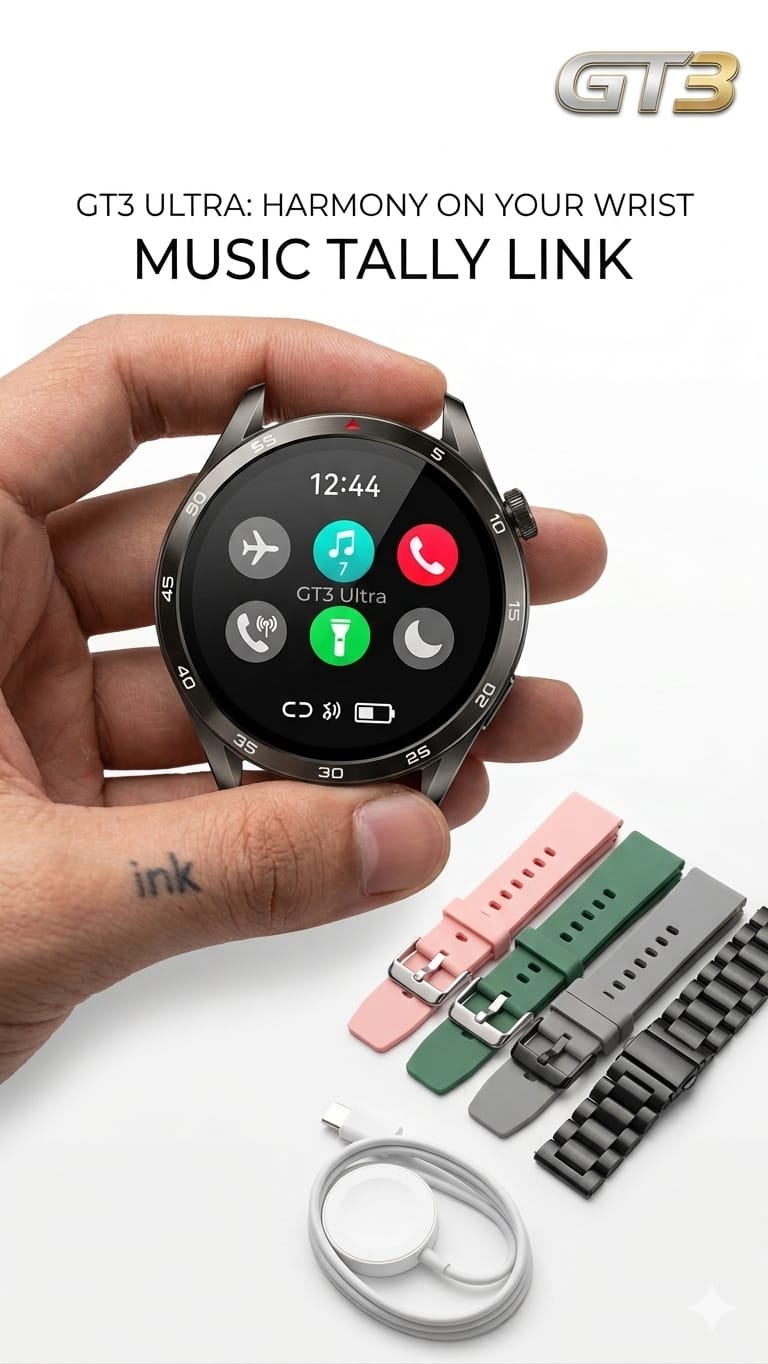 GT3 Style Smart Watch – Bluetooth Calling Fitness Smartwatch for Android & iPhone