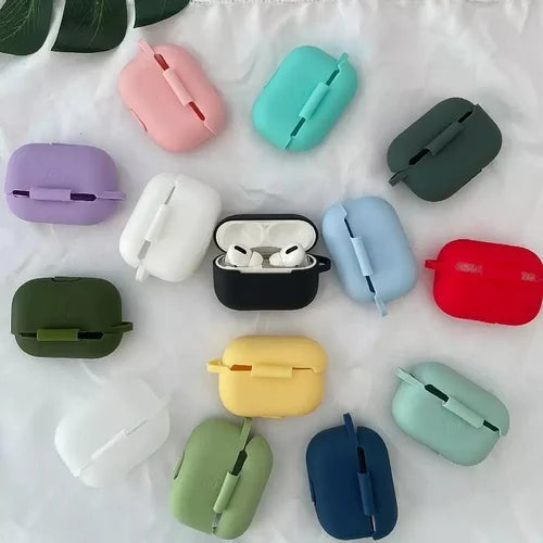 Premium Silicone Case for Wireless Earbuds – Shockproof Protective Cover with Keychain